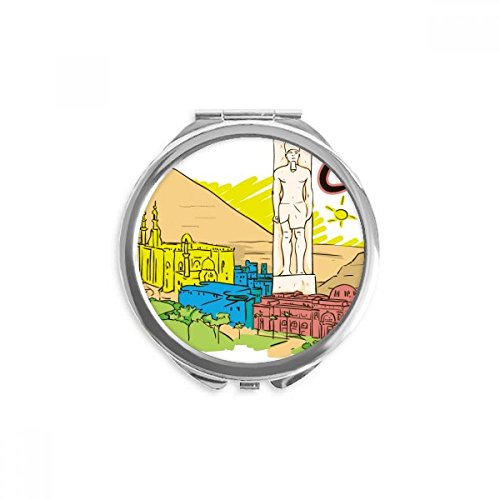 Miroir rond Égypte ancienne de maquillage, une idée cadeau originale pour elle