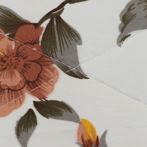 Image of Florida Microfiber Floral Double Bed Comforter | 220x240 cm | 180 GSM | Soft Reversible Lightweight Comforter for All Seasons