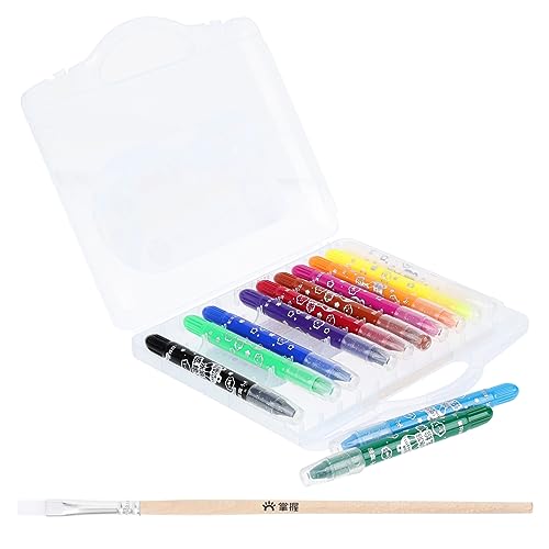 Hemoton 12pcs Giant Chunky Crayons Bulk Set for Classroom Oil Pastels for Kids Toddlers Coloring Crayons Ergonomic Design