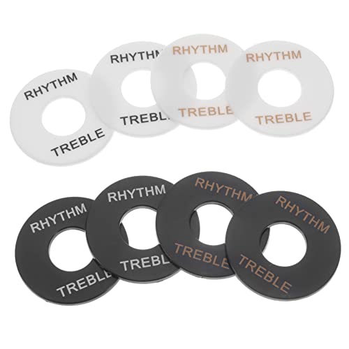 ibasenice 8個エレキギター用トグルスイッチワッシャー リズムトレブルリング プラスチック製ギターパーツ 交換用アクセサリー スル対応