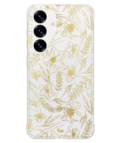 Coque Samsung S25 antichoc fleurs dorées protège votre écran des chutes