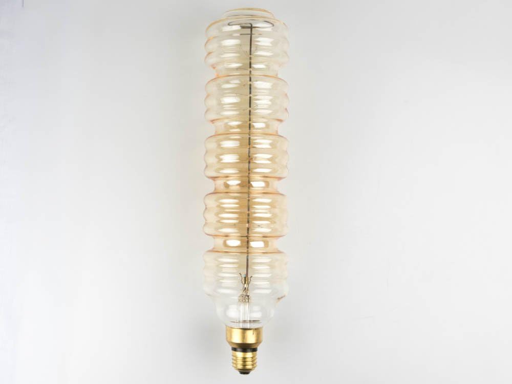Bulbrite Nostalgic Collection Grand Nostalgics, 60 Watt, Incandescent, Dimmable, Waterbottle, E26 Standard Base, 2200K (Amber Light) Oversized Light Bulb, Antique, (Pack of 1), Warm White, (137501)
