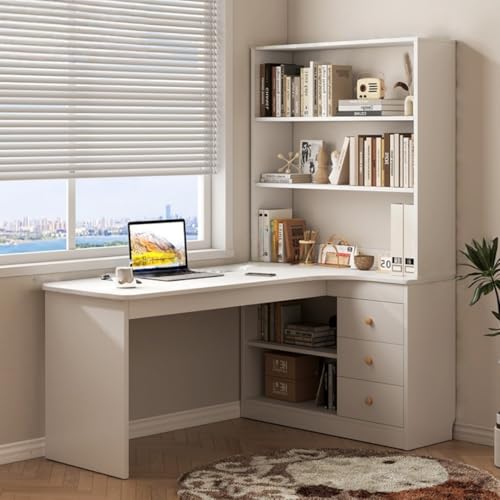 VGVG �R�[�i�[�{�I L���^�f�X�N �׋��� �{�I�Ə��I��g�ݍ��킹���e�[�u�� ���[�����o���t��100/120/140cm �X�y�[�X��ߖ� �g���ȒP �Q���A���ցA�w���A�z�[���I�t�B�X�ɓK���Ă��܂� (�z���C�g,�E��,140*65*156cm)