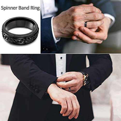 Image of Men's Stainless Steel Western Style Band Rings Collection for Men /Boy's