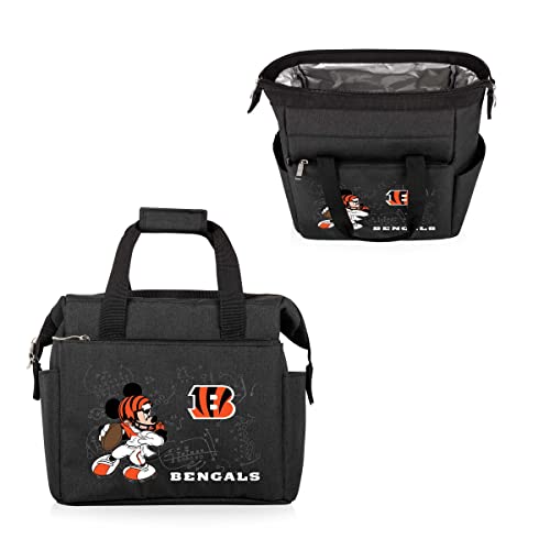 Image of PICNIC TIME NFL Mickey Mouse On The Go Lunch Bag - Soft Cooler Lunch Box - Insulated Lunch Bag, (Black)