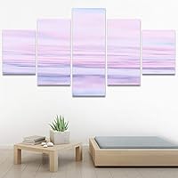 SIGNWIN 5 Panel Canvas Wall Art Modern Art 3D Abstract Abstract Brushstroke Contemporary Digital Art Fun Multicolor for Home Decorations Ready to Hang - 60