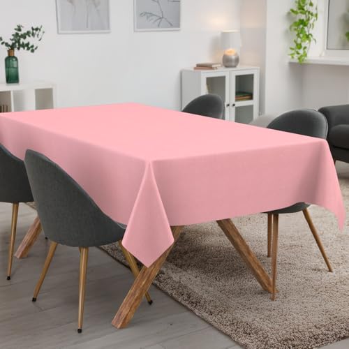 Nappe aspect lin rose rectangulaire de qualité supérieure ANRO - 8
