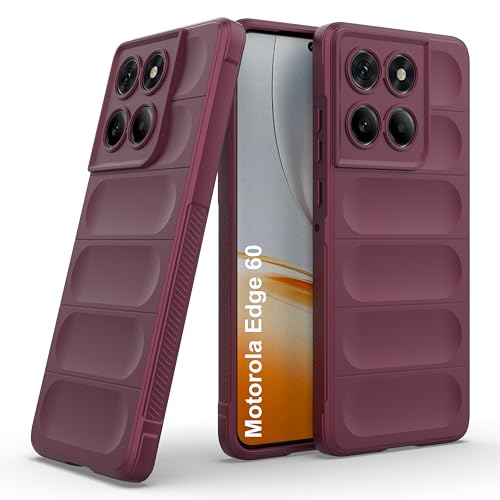 Image of Zapcase Back Case Cover for Motorola Edge 60 | Compatible for Motorola Edge 60 Back Cover | Liquid Silicon Magic Case with Camera Protection | Plum