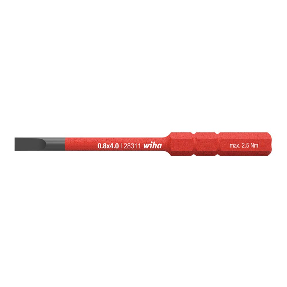Wiha 43114 Slimbits Slotted Screwdriver 1.5mm Flat Head 1000v VDE Electrician