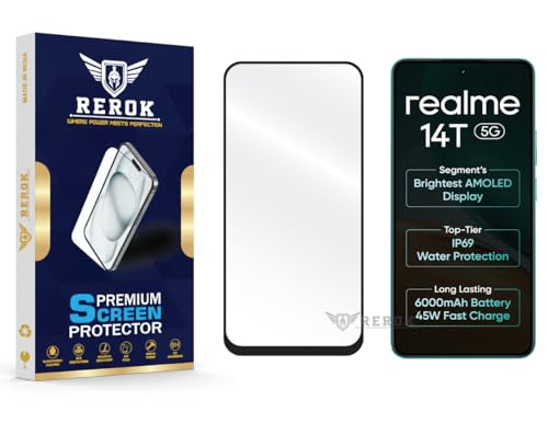 Image of Gorilla Tempered Glass Screen Protector Compatible with Realme 14T 5G [Pack of 1] | Edge-to-Edge, Bubble-Free, Case Friendly, Easy Installation Kit