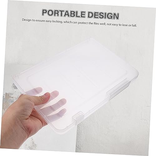 Boîte de rangement transparent pour documents et magazines | Lot de 4 box - 6