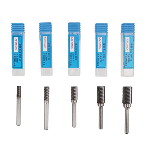 Set de 5 fresas de carburo con mango de 6mm miniatura 1