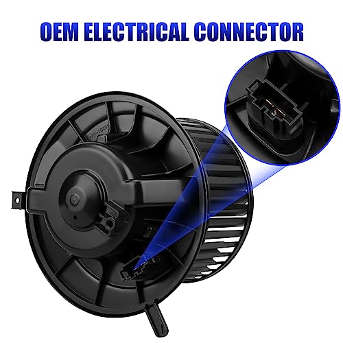 Image of HVAC Heater Blower Motor with Fan Fits for 2005 2006 2007 2008 2009 2010 2011 2012 2013 2014 Volkswagen VW Jetta Tiguan Passat Rabbit CC Eos GTI Golf AC Blower Motor Fan Replaces# 700182 PM9291