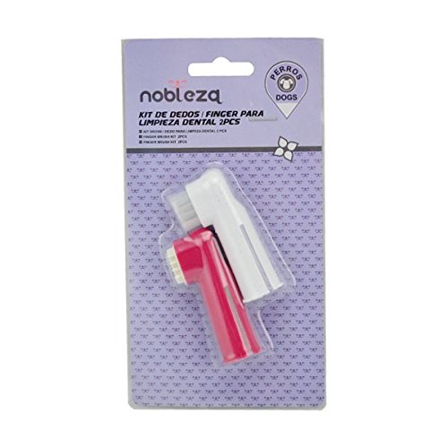 Nobleza Zahnbürsten für Hunde, Finger-Zahnbürsten, Länge 6 cm