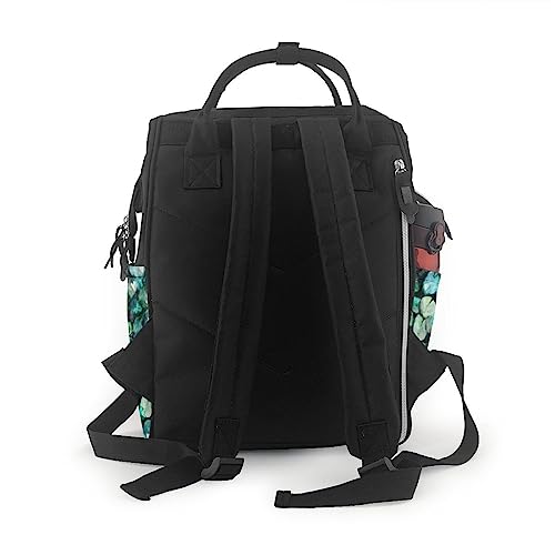 Sac à dos ordinateur portable avec grand compartiment et motif nénuphars