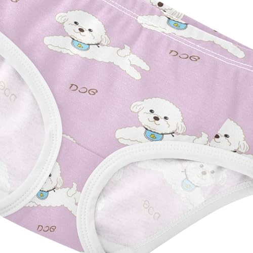 Wusikd Dog Girls' Underwear Cotton Purple Color Girls Briefs Soft Toddler Underwear 3T3