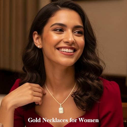 24K Gold Filled Necklaces for Women, Initial Pendant Necklace for Women Birthday Gifts for Her Anniversary Jewelry for Wife Gifts for Girlfriend Mom Daughter Friend Female, A-Z Letter Necklace2