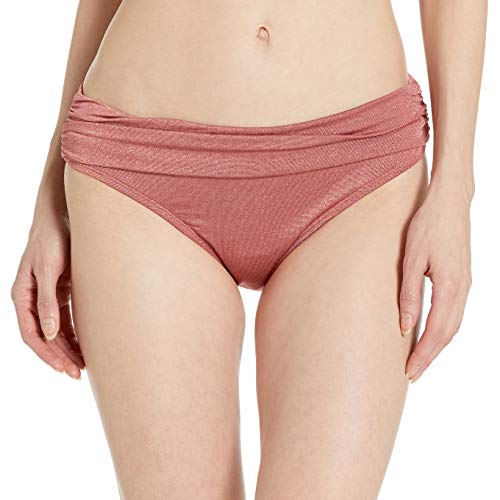 Kenneth Cole New York Women's Standard Shirred Band Hipster Bikini Swimsuit Bottom, Rose//Day Glow, Xs #TOP25