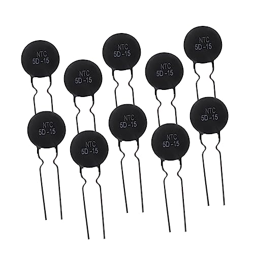 VILLFUL 20 Pcs Thermistor Extinguisher Ntc Inrush Current Limiter Heater Limiter Temperature Sensors 5d-15 Pt100 Rco410 Firing 74hc595 Thermal Resistor Thermister Kebt Synthetic Film Black