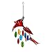 Evergreen Flag Beautiful Cardinal Glass and Metal Icon Wind Chime - 16 x 1 x 19 Inches Homegoods and Decorations for Every Space