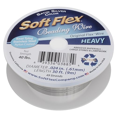 Soft Flex 49 Strand Beading Wire - Heavy 0.24 Diameter - 30 Feet Nylon Design Wire