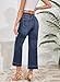 Dokotoo High Waisted Wide Leg Pants Women's Jeans Trendy Women Baggy Jeans for Women Stretch Denim Pants Capri 2025 Outfits Fashion Clothes Summer Casual Pants Trousers Sail Blue
