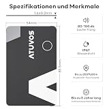 ATUVOS Wallet Tracker Karte Thin 1.6mm, Smart Air Tag Card Kompatibel mit Apple Wo ist? APP (iOS NUR, Android Not Supported), Bluetooth Item Finder für Reisekoffer/Geldbeutel/Koffer/Taschen und mehr