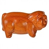 Cochon : cette figurine de cochon en bois peut servir de décoration. de petite taille, elle est facile à transporter et à ranger. cette statuette de cochon peut être offerte en cadeau à vos amis
