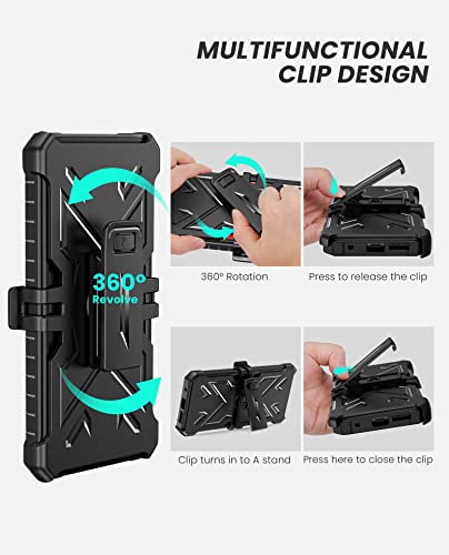 For Motorola Moto-G Power 2022 Case: Moto G Play 2023 Case With Belt Clip | Military Grade Heavy Duty Rugged Protection Shockproof Shell | Durable Dual-Layer Armor Design Tough Protective Cover #TOP4