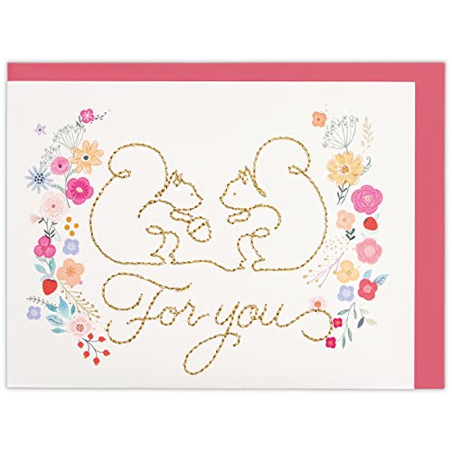 Japan Hallmark Card Greeting Card Multipurpose Embroidered Animal Stitch Squirrel 811877 #TOP1