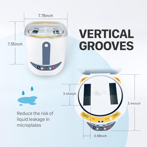 VISOSCI Microplate Centrifuge for 2pcs 96-Hole PCR Plate, Adjustable Speed 2500rpm, Max RCF: 500xg, Continuous Mode or Timing 1-99min or 1-99s, Low Noise