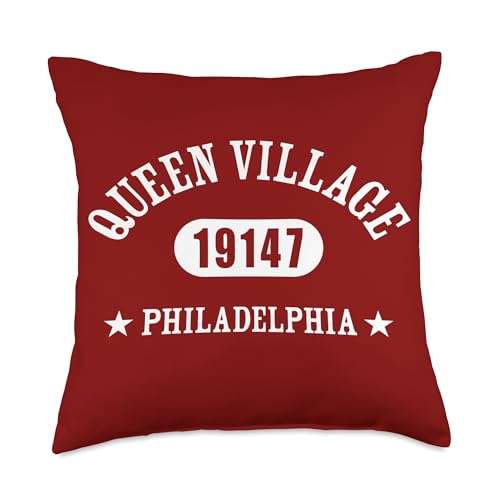 QUEEN VILLAGE Philadelphia PA 19147 Classic Athletic Design Throw Pillow