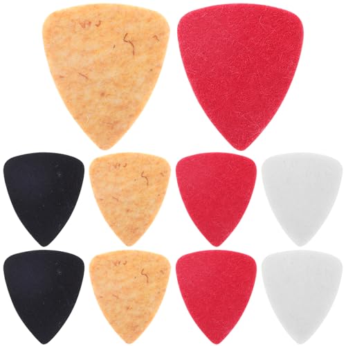 10 STÜCKE Musik Filz Plektren Ukulele Filz Plektren für Gitarre Bass Ukulele Mandoline Banjo Instrument Zubehör