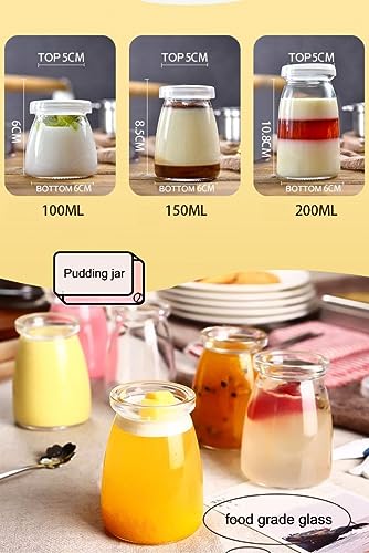 Vency set of 6-Pack Small Glass Spice Jars with Lids (150ml Each) – Transparent Containers for Storing Salt, Pepper, Herbs, Seasonings & Pantry Essentials