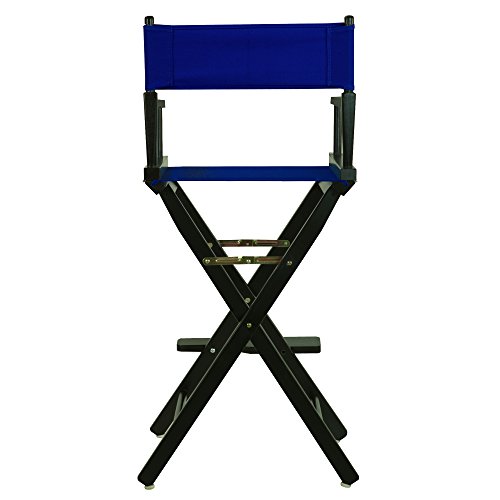 Casual Home 30" Director's Chair Black Frame-with Royal Blue Canvas, Bar Height