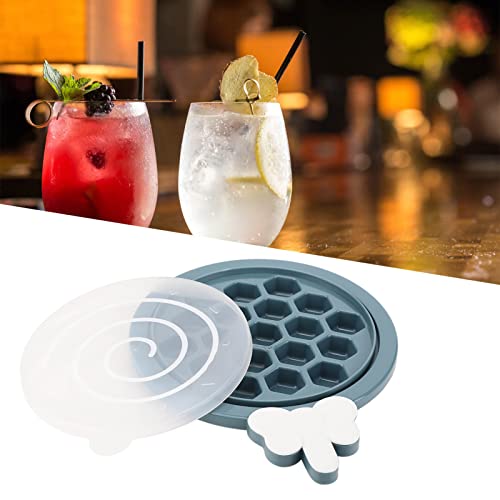 Bandeja para cubos de hielo con tapa y asa azul miniatura 6