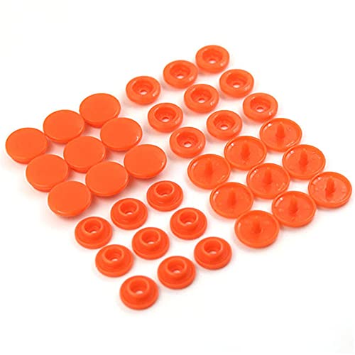 20 Sets T5 Resin Plastic Snaps Buttons Snap Fasteners Press Studs For Clothing Diy (09# Bright Orange) #TOP28