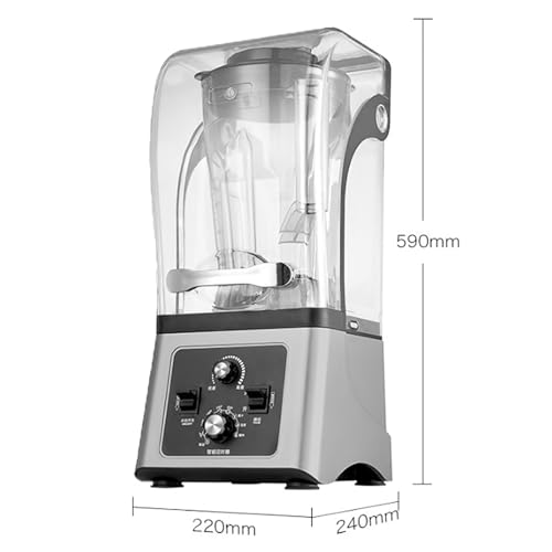 Frullatore commerciale da 2600 W - Frullatore professionale da bar ad alta capacità da 4,5 litri con copertura insonorizzata, manopola di controllo della velocità e timer intelligente per frullati