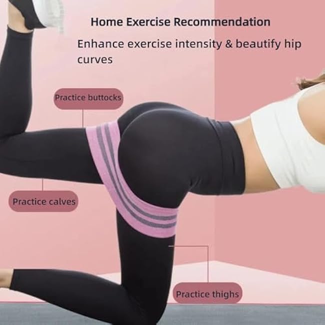 Resistance Bands for Working Out Fabric Exercise Bands Resistance 3 Pcs Workout Bands Sets for Women and Men Stretch Bands for Leg and Hand