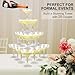 XIRUOXINKEMAO 50 PCS champagne tower glasses, 5 oz disposable martini and champagne glasses plastic, plastic coupe glasses, disposable champagne glasses for Weddings & parties