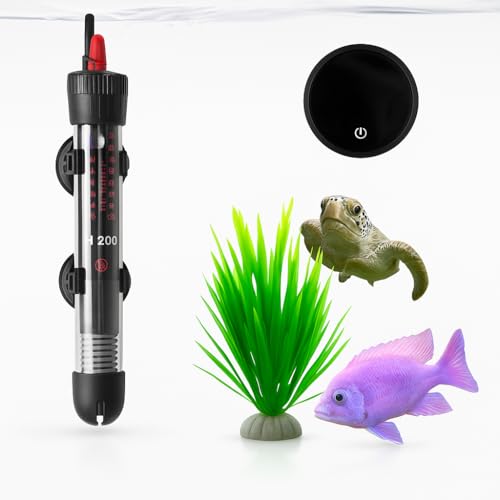 Calentador Acuario 50W, Acuario 60 litros, Calentador tortuguera, Termómetro acuario, Peceras para peces completas KIT, Termostato digital, Planta acuática, Vidrio Cuarzo Seguro 30 - 60 L, Sumergible