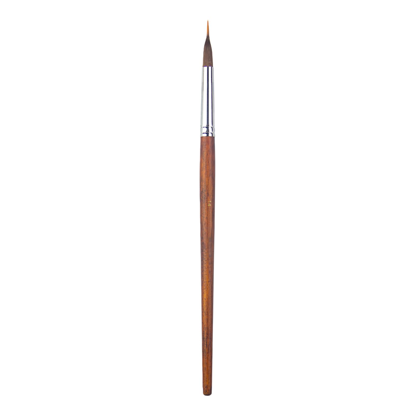 Professional Wood Handlle Fine Detail Paint Brush for Acrylic Watercolor Gouache Oil Painting Model Figurine Project Brush