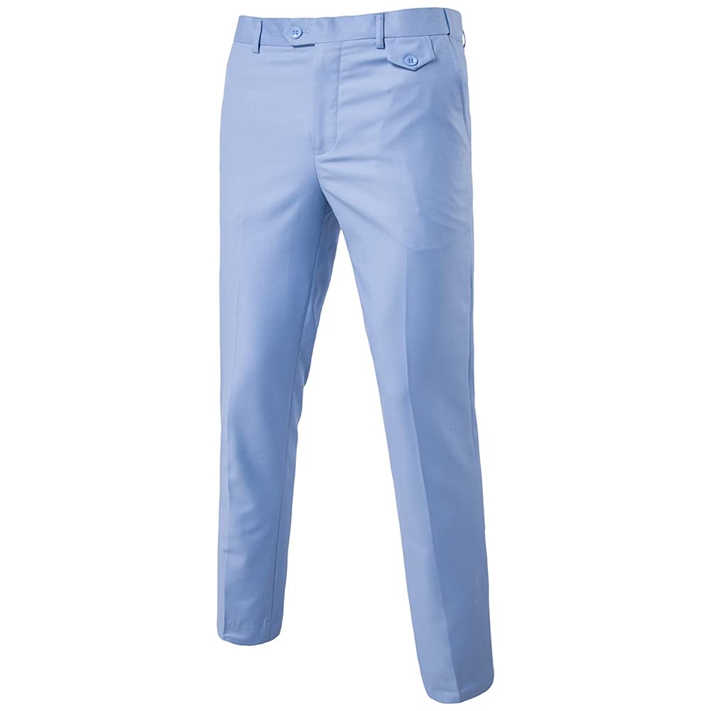 GUOCU Garnitur męski slim fit, 3-częściowy, marynarka, spodnie, kamizelka do biznesu, na wesele, imprezę, garnitur, marynarka, spodnie garniturowe, kamizelka, zestaw, niebieski1, 4XL