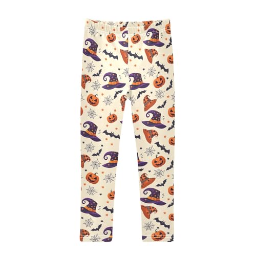 Girls' Athletic Leggings Ankle Length Yoga Dance Pants Kids Teen 4T Magic Hat Pumpkin - Main Image