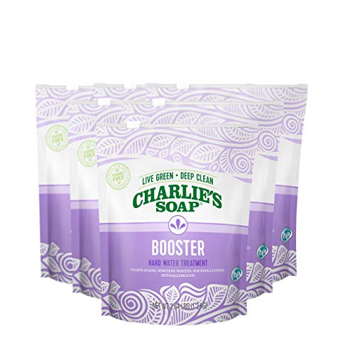 Charlie's Soap Hypoallergenic Laundry Booster Hard Water Treatment - Softens and Fights Stains, 2.64lb Bag (Pack of 6)