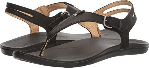 OLUKAI 'Eheu Black/Black 9 B (M)