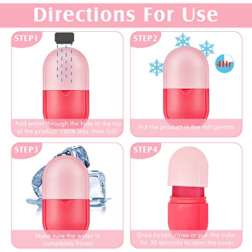 Zopeal Suporte de molde de rolo Ice Face para beleza facial para cuidados com a pele de silicone cub