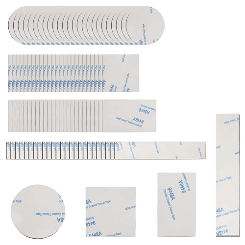ErShiPing 100 Pezzi Biadesivo Extra Forte, Cuscinetti Adesivi Biadesivi Extra Forti, Spessori in Gomma, Nastro Cuscinetti in Schiuma Adesiva di Montaggio per Casa, Ufficio, Auto, Scuola