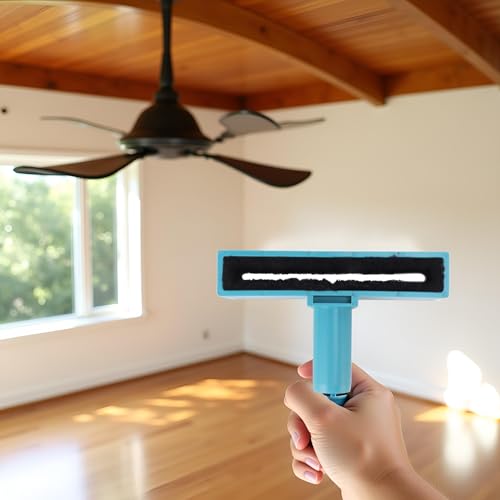 Image of Pssopp Ceiling Fan Blade Cleaner, Duster Ceiling Fan Attachment Washable Brush Fan Tool Ceiling Fan Blade Cleaner Ceiling Fan Cleaner Duster for Home (Blue)