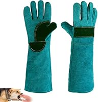 Tokaneit Anti Biss Schutzhandschuhe,Anti Biss Handschuhe,Handschuhe für den Umgang mit Tieren,Anti Biss Arbeitshandschuhe,Anti Biss Langar Handschuhe,Tierbiss Handschuhe Grün 45 cm